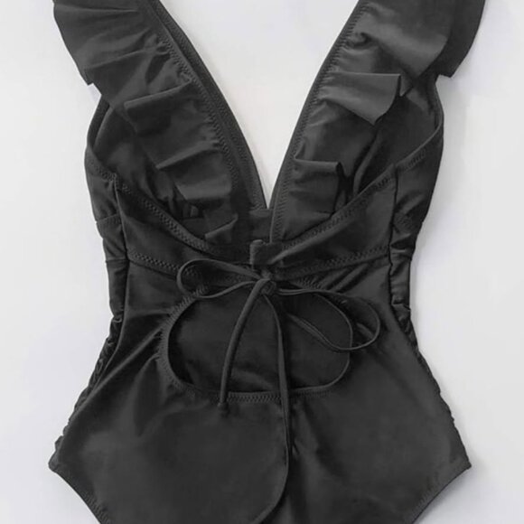 Cupshe Black One-Piece Swimsuit – Size XL NWT - Picture 3 of 6